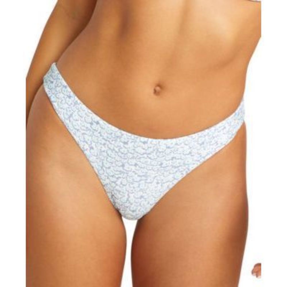 NWT Volcom Whats Poppin Hipster Bikini Bottom Pale Aqua Blue XS